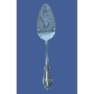 Springtime Stainless Pierced Pie Server Floral Mid-Century VTG Grandmillennial